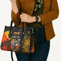 Personalized Texas State Pride Leather Bag Urban Graffiti Style - Longhorn Skull - Oil Derrick Graphic