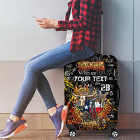 Personalized Texas State Pride Luggage Cover Urban Graffiti Style - Longhorn Skull - Oil Derrick Graphic