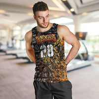 Personalized Texas State Pride Men Tank Top Urban Graffiti Style - Longhorn Skull - Oil Derrick Graphic