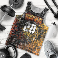 Personalized Texas State Pride Men Tank Top Urban Graffiti Style - Longhorn Skull - Oil Derrick Graphic