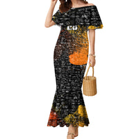 Personalized Texas State Pride Mermaid Dress Urban Graffiti Style - Longhorn Skull - Oil Derrick Graphic