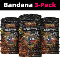Personalized Texas State Pride Neck Gaiter Urban Graffiti Style - Longhorn Skull - Oil Derrick Graphic
