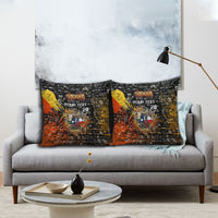 Personalized Texas State Pride Pillow Cover Urban Graffiti Style - Longhorn Skull - Oil Derrick Graphic