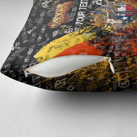 Personalized Texas State Pride Pillow Cover Urban Graffiti Style - Longhorn Skull - Oil Derrick Graphic