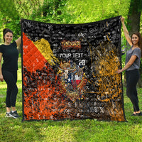 Personalized Texas State Pride Quilt Urban Graffiti Style - Longhorn Skull - Oil Derrick Graphic