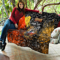Personalized Texas State Pride Quilt Urban Graffiti Style - Longhorn Skull - Oil Derrick Graphic