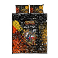 Personalized Texas State Pride Quilt Bed Set Urban Graffiti Style - Longhorn Skull - Oil Derrick Graphic