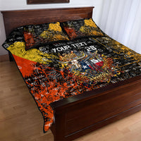 Personalized Texas State Pride Quilt Bed Set Urban Graffiti Style - Longhorn Skull - Oil Derrick Graphic
