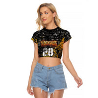 Personalized Texas State Pride Raglan Cropped T Shirt Urban Graffiti Style - Longhorn Skull - Oil Derrick Graphic