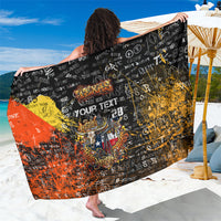 Personalized Texas State Pride Sarong Urban Graffiti Style - Longhorn Skull - Oil Derrick Graphic