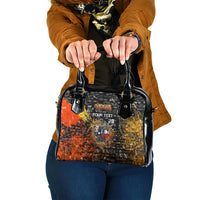 Personalized Texas State Pride Shoulder Handbag Urban Graffiti Style - Longhorn Skull - Oil Derrick Graphic