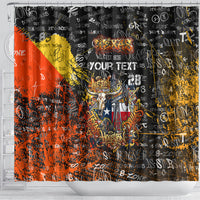 Personalized Texas State Pride Shower Curtain Urban Graffiti Style - Longhorn Skull - Oil Derrick Graphic