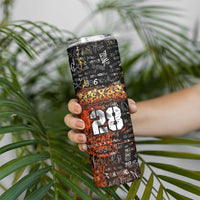 Personalized Texas State Pride Skinny Tumbler Urban Graffiti Style - Longhorn Skull - Oil Derrick Graphic