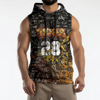 Personalized Texas State Pride Sleeveless Hoodie Urban Graffiti Style - Longhorn Skull - Oil Derrick Graphic