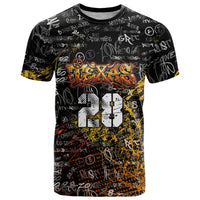 Personalized Texas State Pride T Shirt Urban Graffiti Style - Longhorn Skull - Oil Derrick Graphic