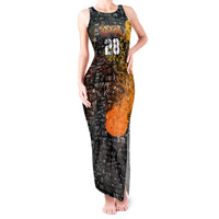 Personalized Texas State Pride Tank Maxi Dress Urban Graffiti Style - Longhorn Skull - Oil Derrick Graphic