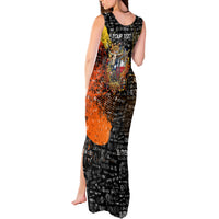 Personalized Texas State Pride Tank Maxi Dress Urban Graffiti Style - Longhorn Skull - Oil Derrick Graphic