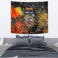 Personalized Texas State Pride Tapestry Urban Graffiti Style - Longhorn Skull - Oil Derrick Graphic