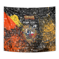 Personalized Texas State Pride Tapestry Urban Graffiti Style - Longhorn Skull - Oil Derrick Graphic