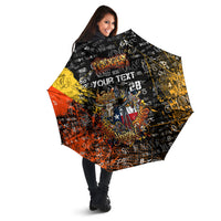 Personalized Texas State Pride Umbrella Urban Graffiti Style - Longhorn Skull - Oil Derrick Graphic