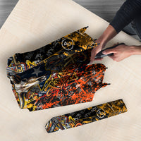 Personalized Texas State Pride Umbrella Urban Graffiti Style - Longhorn Skull - Oil Derrick Graphic