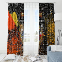 Personalized Texas State Pride Window Curtain Urban Graffiti Style - Longhorn Skull - Oil Derrick Graphic