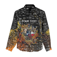 Personalized Texas State Pride Women Casual Shirt Urban Graffiti Style - Longhorn Skull - Oil Derrick Graphic