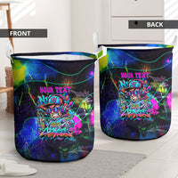 Personalized New Jersey Graffiti Mascot Laundry Basket Urban Street Art - Vibrant Neon Spray Paint Aesthetic