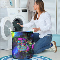 Personalized New Jersey Graffiti Mascot Laundry Basket Urban Street Art - Vibrant Neon Spray Paint Aesthetic