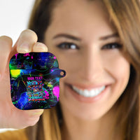 Personalized New Jersey Graffiti Mascot AirPods Case Urban Street Art - Vibrant Neon Spray Paint Aesthetic