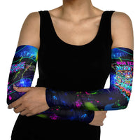 Personalized New Jersey Graffiti Mascot Arm Sleeves Urban Street Art - Vibrant Neon Spray Paint Aesthetic
