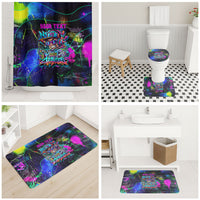 Personalized New Jersey Graffiti Mascot Bathroom Set Urban Street Art - Vibrant Neon Spray Paint Aesthetic