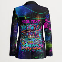 Personalized New Jersey Graffiti Mascot Blazer Urban Street Art - Vibrant Neon Spray Paint Aesthetic