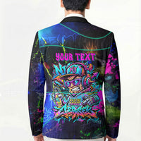 Personalized New Jersey Graffiti Mascot Blazer Urban Street Art - Vibrant Neon Spray Paint Aesthetic