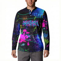 Personalized New Jersey Graffiti Mascot Button Sweatshirt Urban Street Art - Vibrant Neon Spray Paint Aesthetic