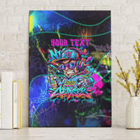 Personalized New Jersey Graffiti Mascot Canvas Wall Art Urban Street Art - Vibrant Neon Spray Paint Aesthetic