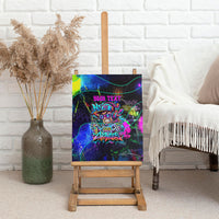 Personalized New Jersey Graffiti Mascot Canvas Wall Art Urban Street Art - Vibrant Neon Spray Paint Aesthetic