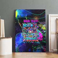Personalized New Jersey Graffiti Mascot Canvas Wall Art Urban Street Art - Vibrant Neon Spray Paint Aesthetic