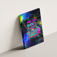 Personalized New Jersey Graffiti Mascot Canvas Wall Art Urban Street Art - Vibrant Neon Spray Paint Aesthetic