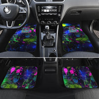 Personalized New Jersey Graffiti Mascot Car Mats Urban Street Art - Vibrant Neon Spray Paint Aesthetic