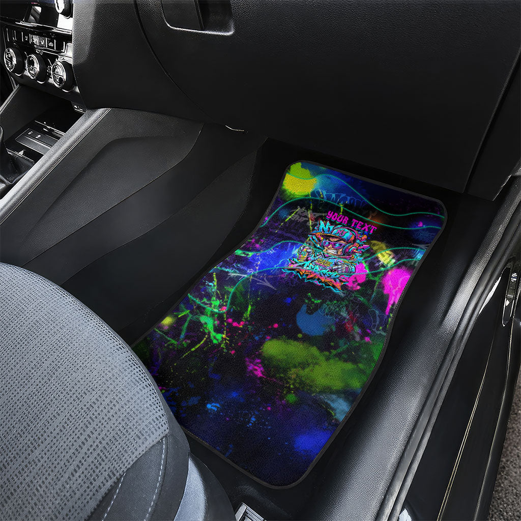 Personalized New Jersey Graffiti Mascot Car Mats Urban Street Art - Vibrant Neon Spray Paint Aesthetic