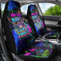Personalized New Jersey Graffiti Mascot Car Seat Cover Urban Street Art - Vibrant Neon Spray Paint Aesthetic