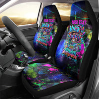 Personalized New Jersey Graffiti Mascot Car Seat Cover Urban Street Art - Vibrant Neon Spray Paint Aesthetic