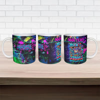 Personalized New Jersey Graffiti Mascot Ceramic Mug Urban Street Art - Vibrant Neon Spray Paint Aesthetic