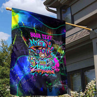 Personalized New Jersey Graffiti Mascot Garden Flag Urban Street Art - Vibrant Neon Spray Paint Aesthetic