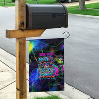Personalized New Jersey Graffiti Mascot Garden Flag Urban Street Art - Vibrant Neon Spray Paint Aesthetic