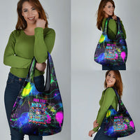 Personalized New Jersey Graffiti Mascot Grocery Bag Urban Street Art - Vibrant Neon Spray Paint Aesthetic
