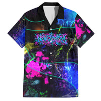 Personalized New Jersey Graffiti Mascot Hawaiian Shirt Urban Street Art - Vibrant Neon Spray Paint Aesthetic