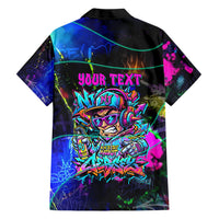 Personalized New Jersey Graffiti Mascot Hawaiian Shirt Urban Street Art - Vibrant Neon Spray Paint Aesthetic