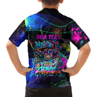 Personalized New Jersey Graffiti Mascot Kid Hawaiian Shirt Urban Street Art - Vibrant Neon Spray Paint Aesthetic